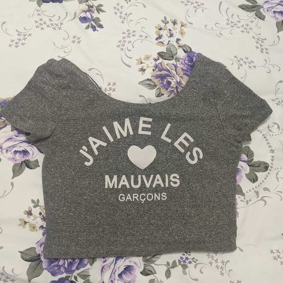 H&M "I love bad boys" crop top - Picture 1 of 3